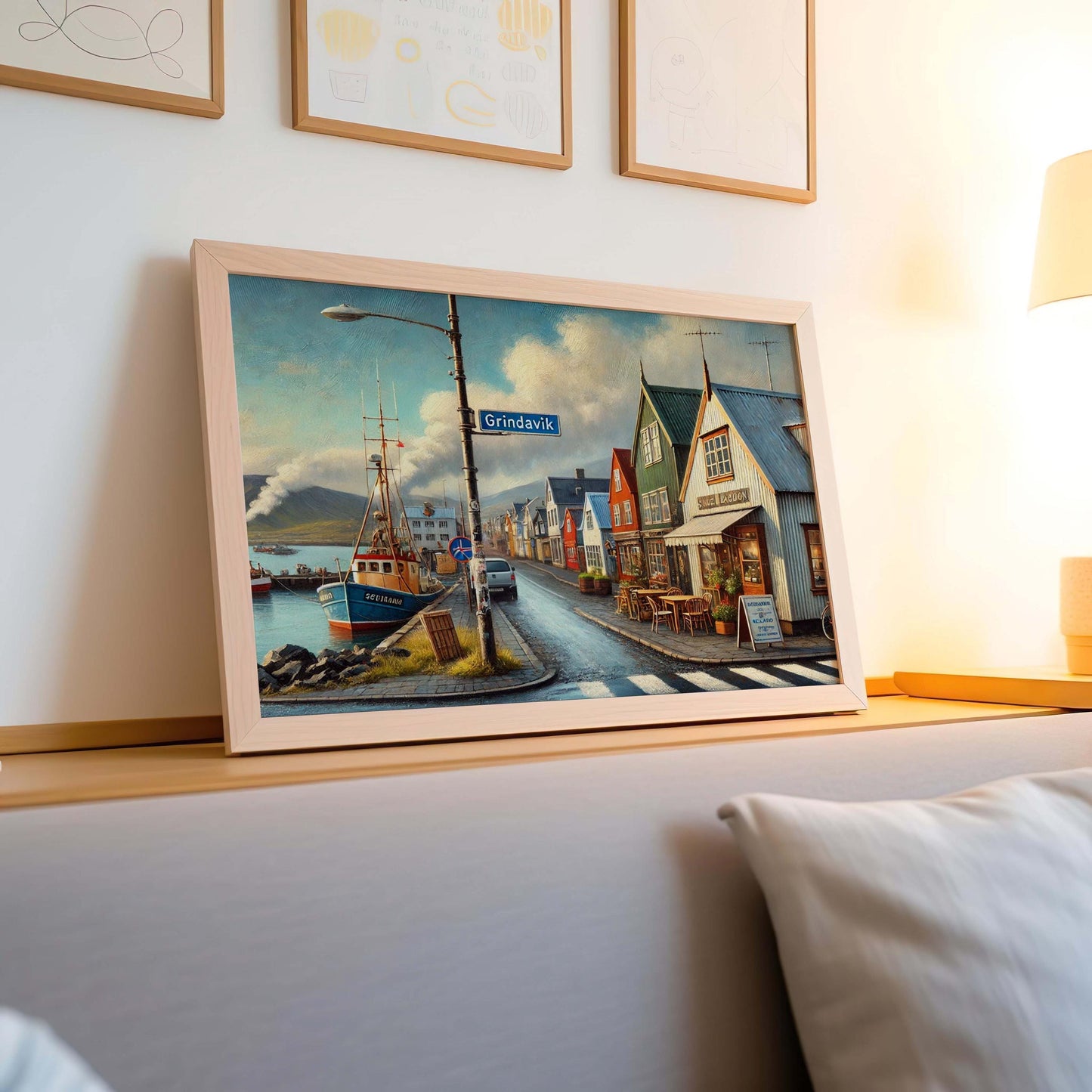 Grindavík Art Print - Iceland Wall Art, European Travel Poster, Grindavík City Gift, Housewarming Decor, Unique Icelandic Travel Artwork