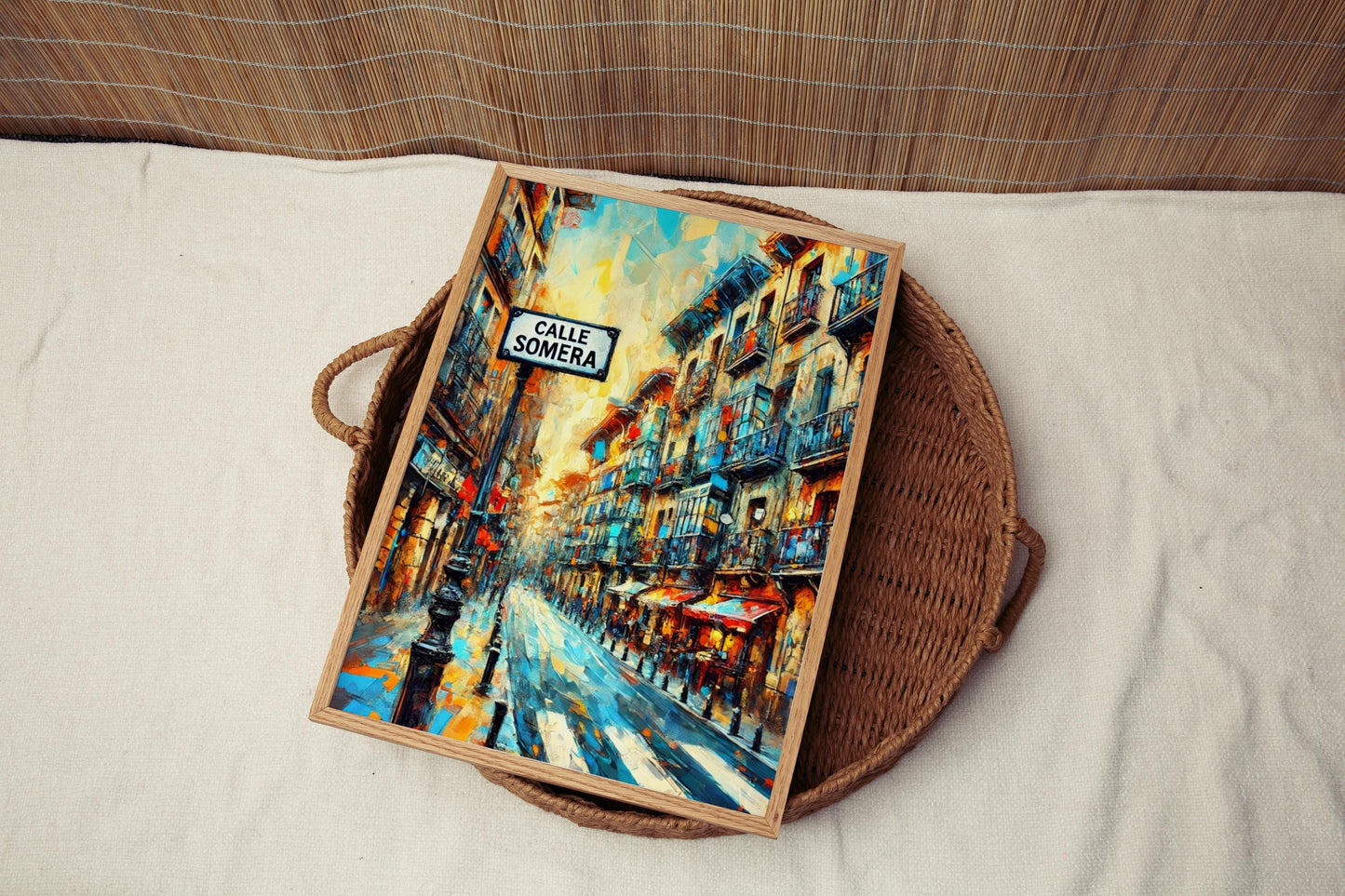 Bilbao Calle Somera Wall Art Print – Spanish Travel Poster, Bilbao Artwork, Housewarming Gift, Unique Spanish Decor, Travel Home Print