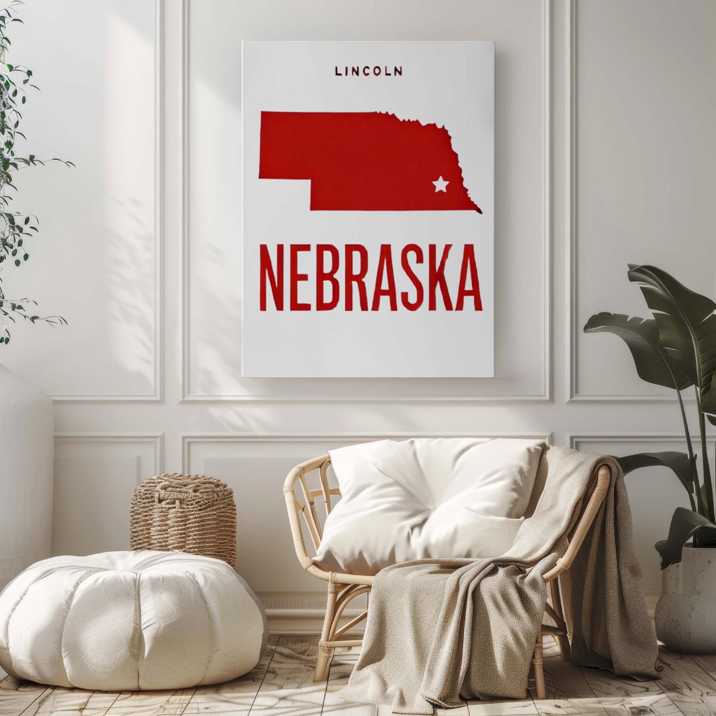 Lincoln Print Nebraska Wall Art, Travel Home Decor, Lincoln NE Gift, College Dorm Decor, Housewarming Present, Midwest City Artwork