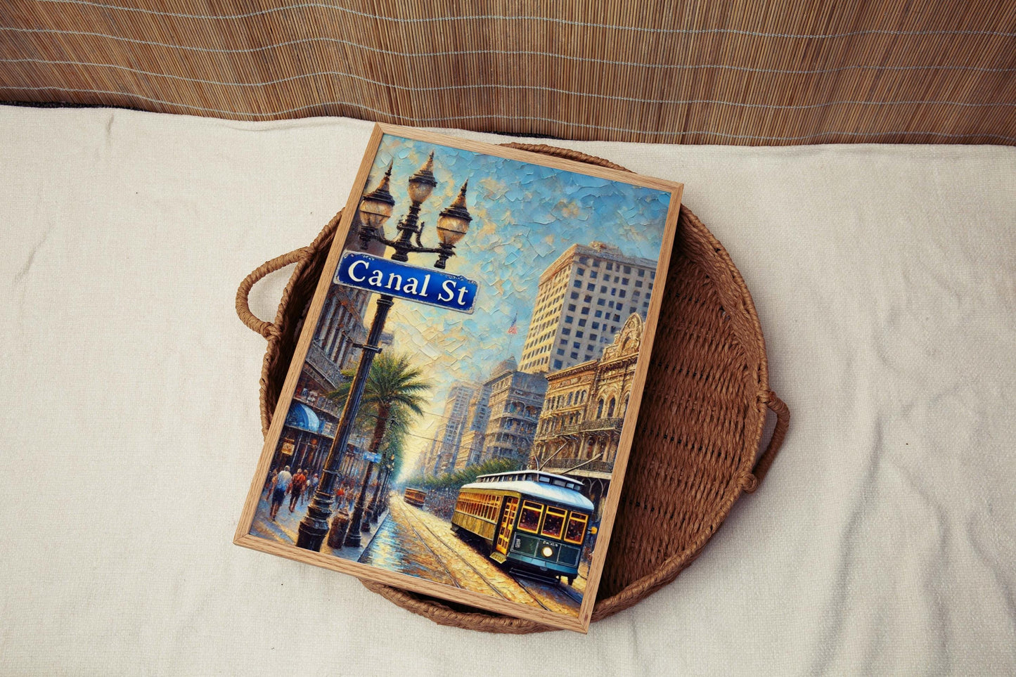 Canal St Print New Orleans Art Poster, Travel Wall Art, Louisiana Gift, Housewarming Decor, Unique Canal Street Travel Print