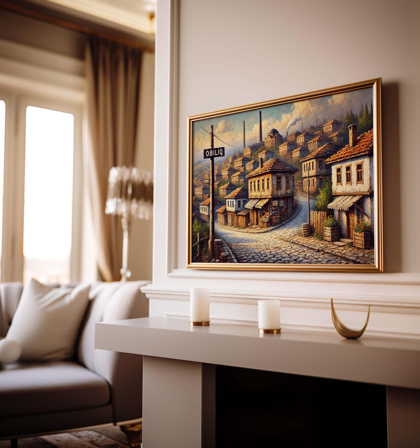 Obiliq Art Wall Print - Kosovo City Travel Poster, European Artwork, Housewarming Gift, Obiliq Wall Decor, Travel Print & Kosovo Art