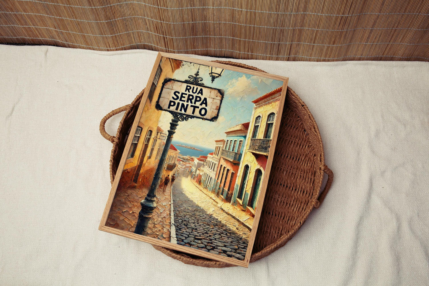 Rua Serpa Pinto Wall Art, Praia Cape Verde Print, Street Sign Decor, Travel Poster, Home Decor, Landscape Artwork, Personalized Gift
