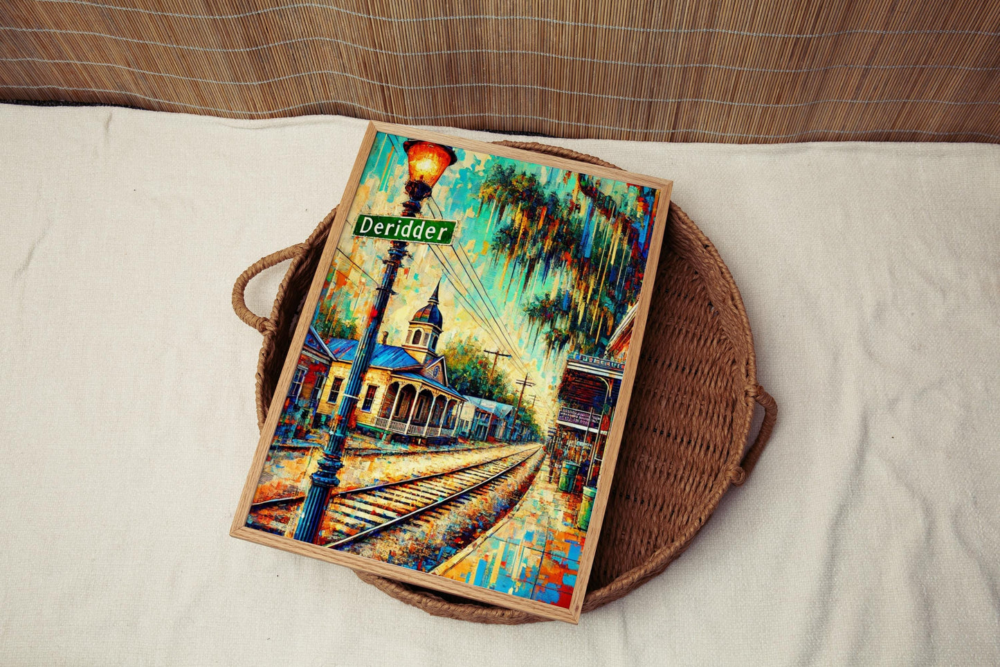 Louisiana DeRidder Wall Art Print - Travel Poster, Housewarming Gift, American Souvenir & Louisiana Decor