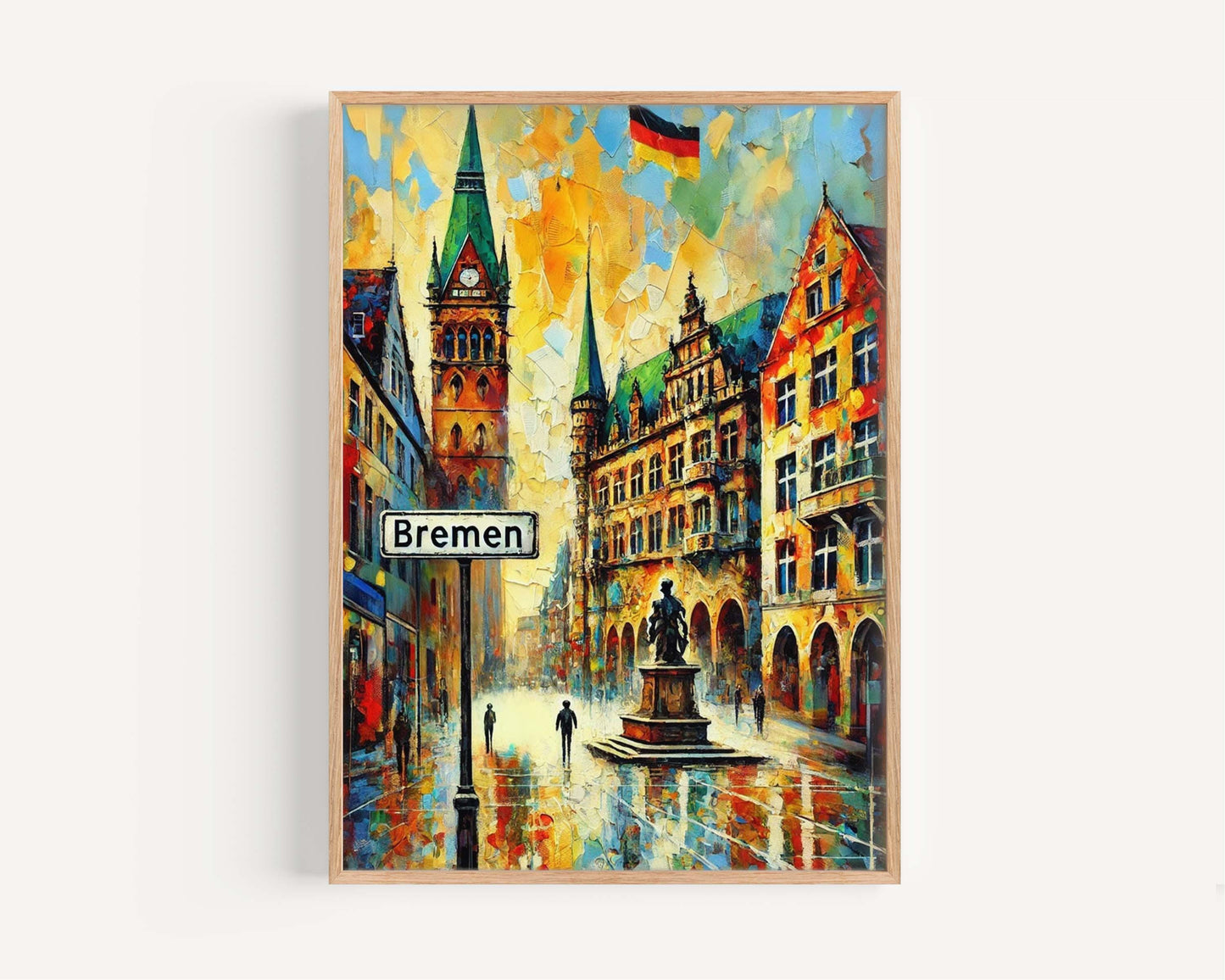 Bremen Art Print - Germany City Wall Art, Travel Poster, European Home Decor, Housewarming Gift, Bremen Travel Print, German Artwork