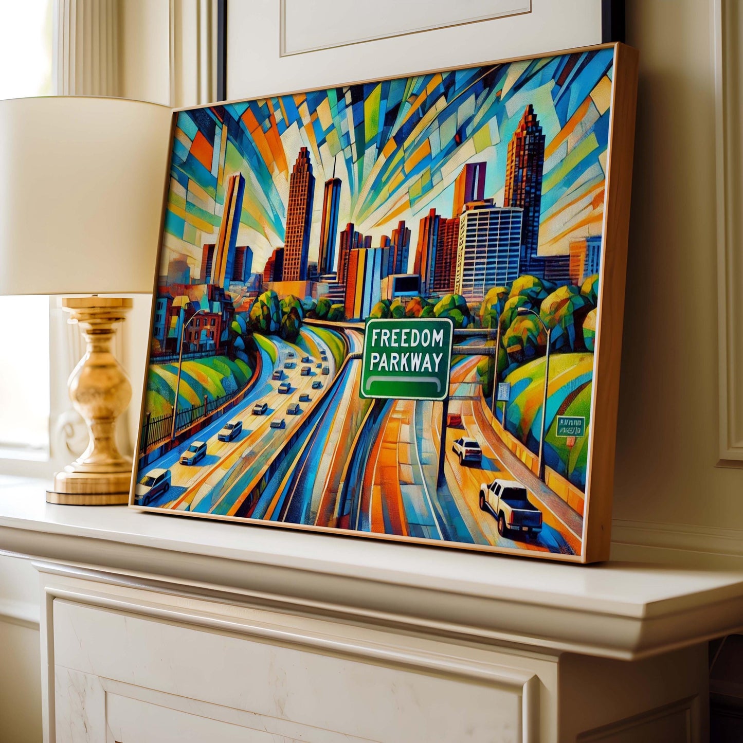Freedom Parkway Wall Art - Atlanta Travel Print & Georgia Gift, Housewarming Decor, Scenic City Poster, Modern Atlanta Art