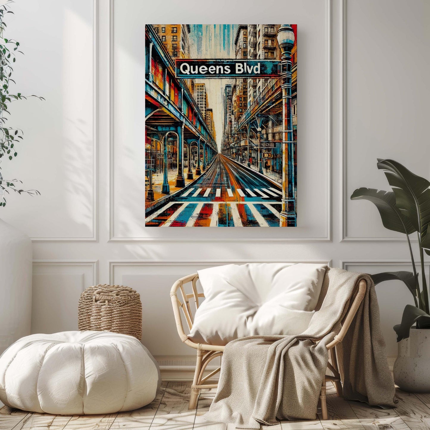 Queens Blvd Print - Queens Boulevard Wall Art, NYC Travel Poster, New York City Artwork, Housewarming Gift, Queens Gift Home Decor
