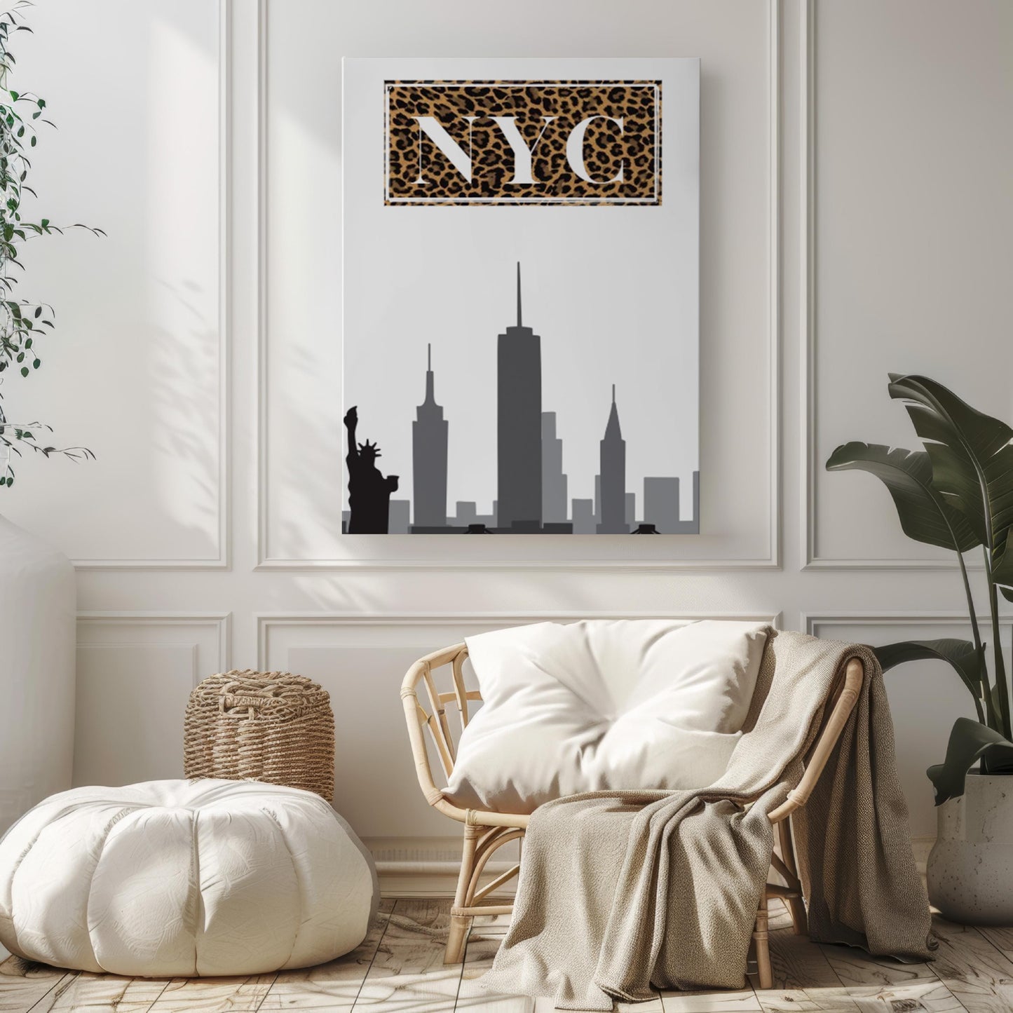 New York Wall Art NYC Skyline Print Dorm Room Decor College Gift Travel Home Decor Housewarming