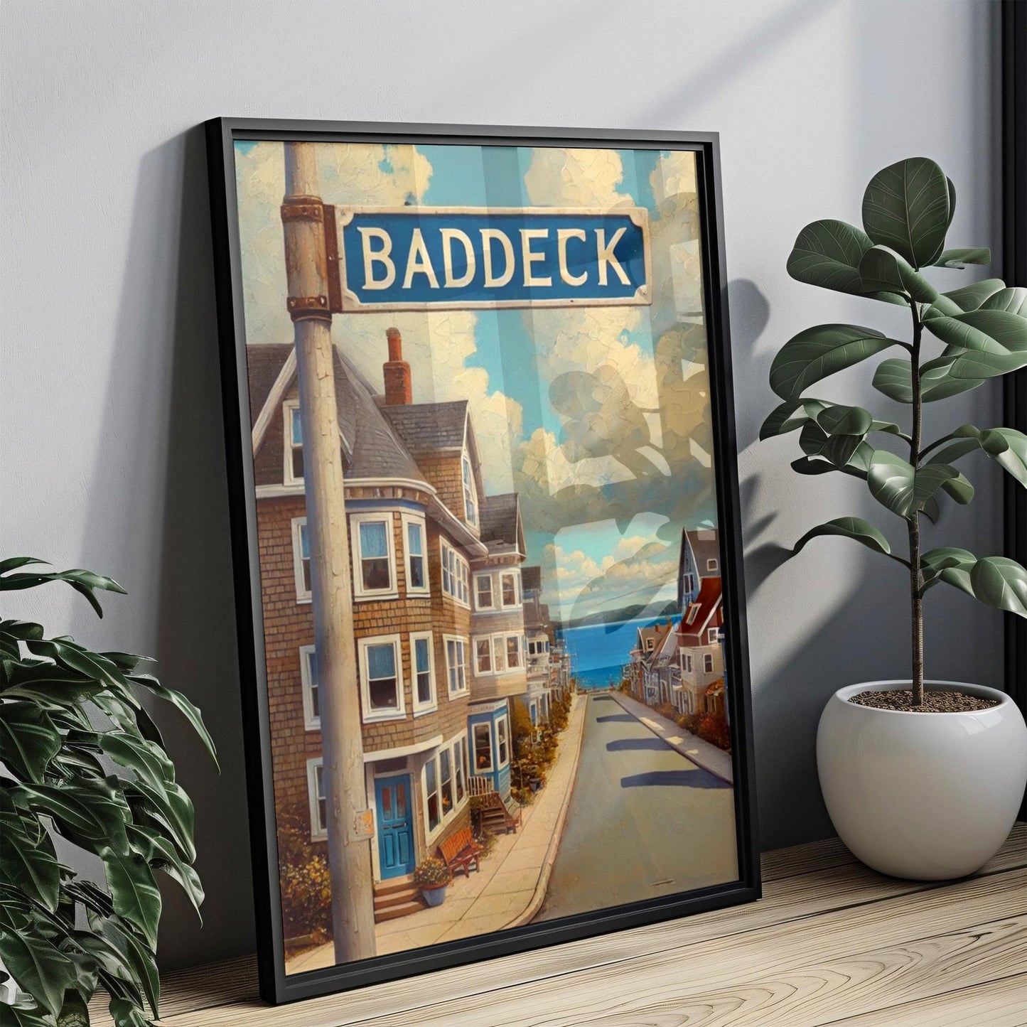 Art Baddeck Wall Art Print - Nova Scotia Travel Poster, Coastal Home Decor, Canada Souvenir & Housewarming Gift