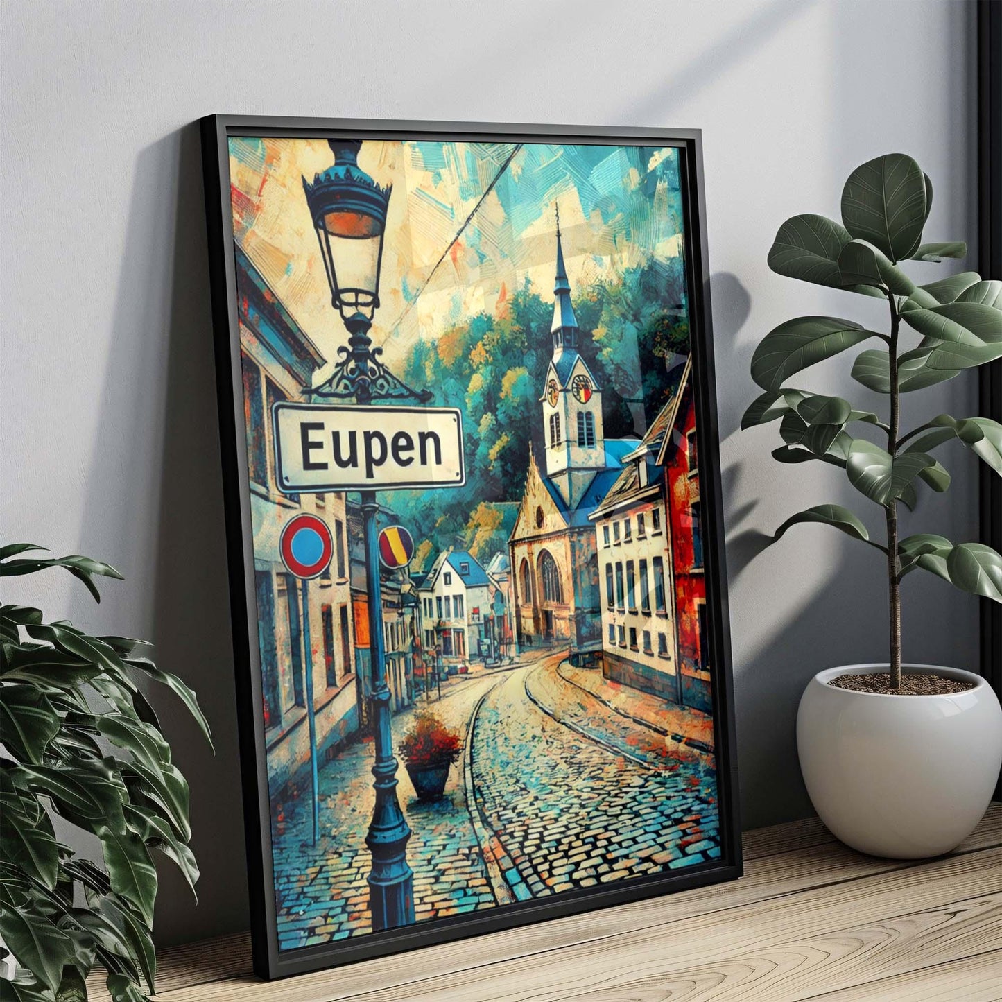 Eupen Art Travel Print - Belgium City Wall Art, European Poster, Housewarming Gift, Eupen Wall Decor, Austria & Travel City Artwork