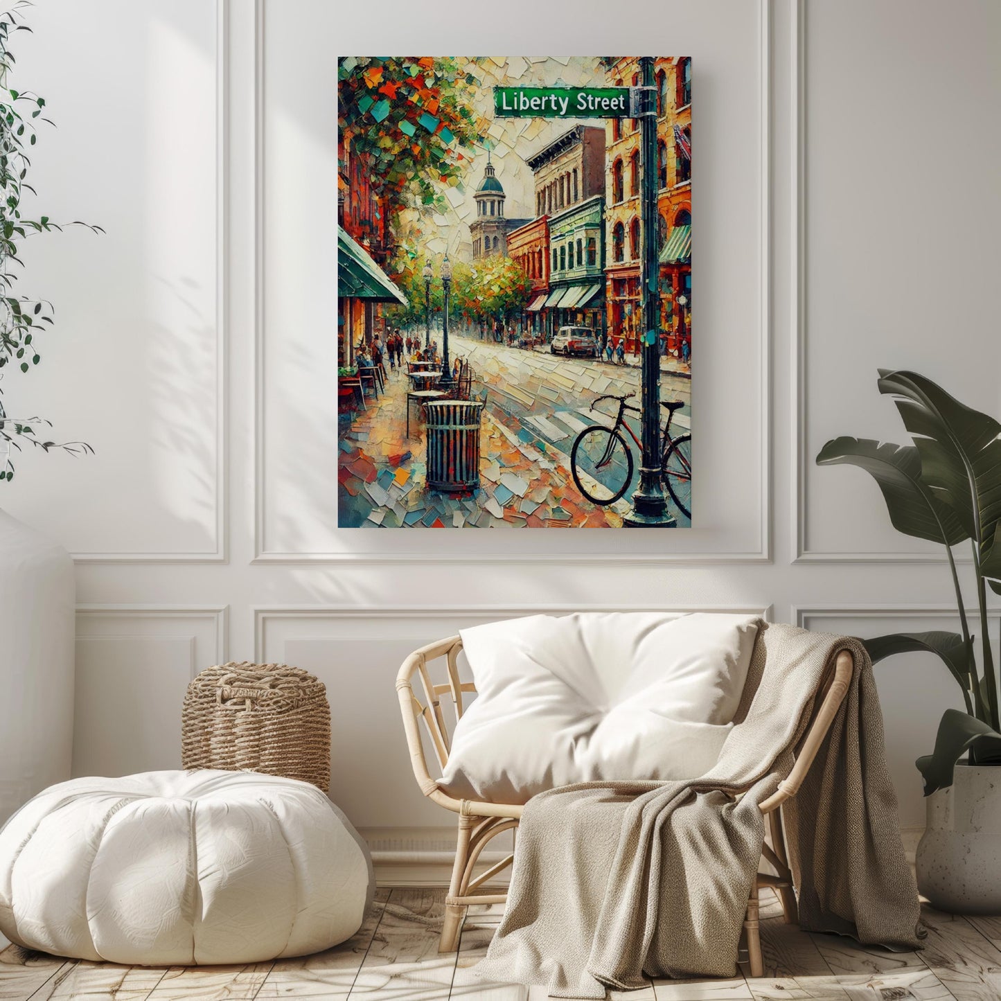 Liberty Street Wall Art, Michigan Print, USA Art, “City” Gift, Travel Souvenir, Travel Poster, “State” Art, PERSONALIZED GIFT