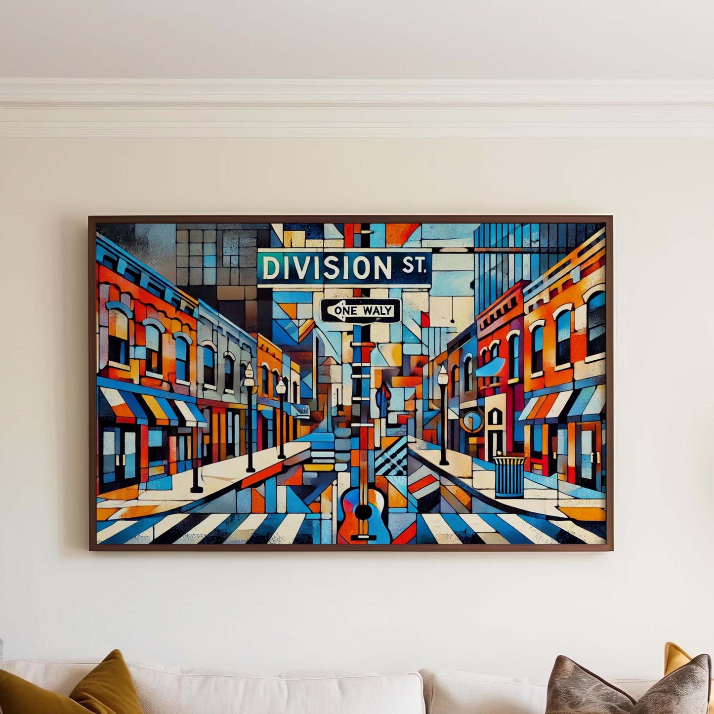 Division St Print Nashville Wall Art Travel Poster Tennessee Gift Housewarming Decor Division Street Art