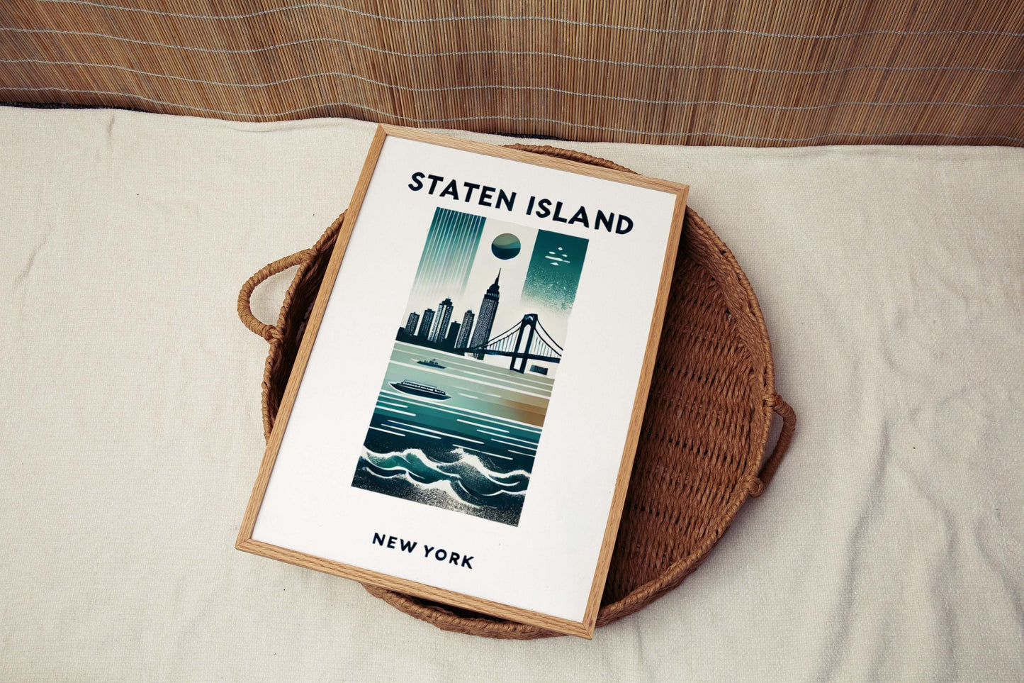 Staten Island Print: New York City Wall Art, Travel Decor, Housewarming & College Gift, Unique Home Decoration