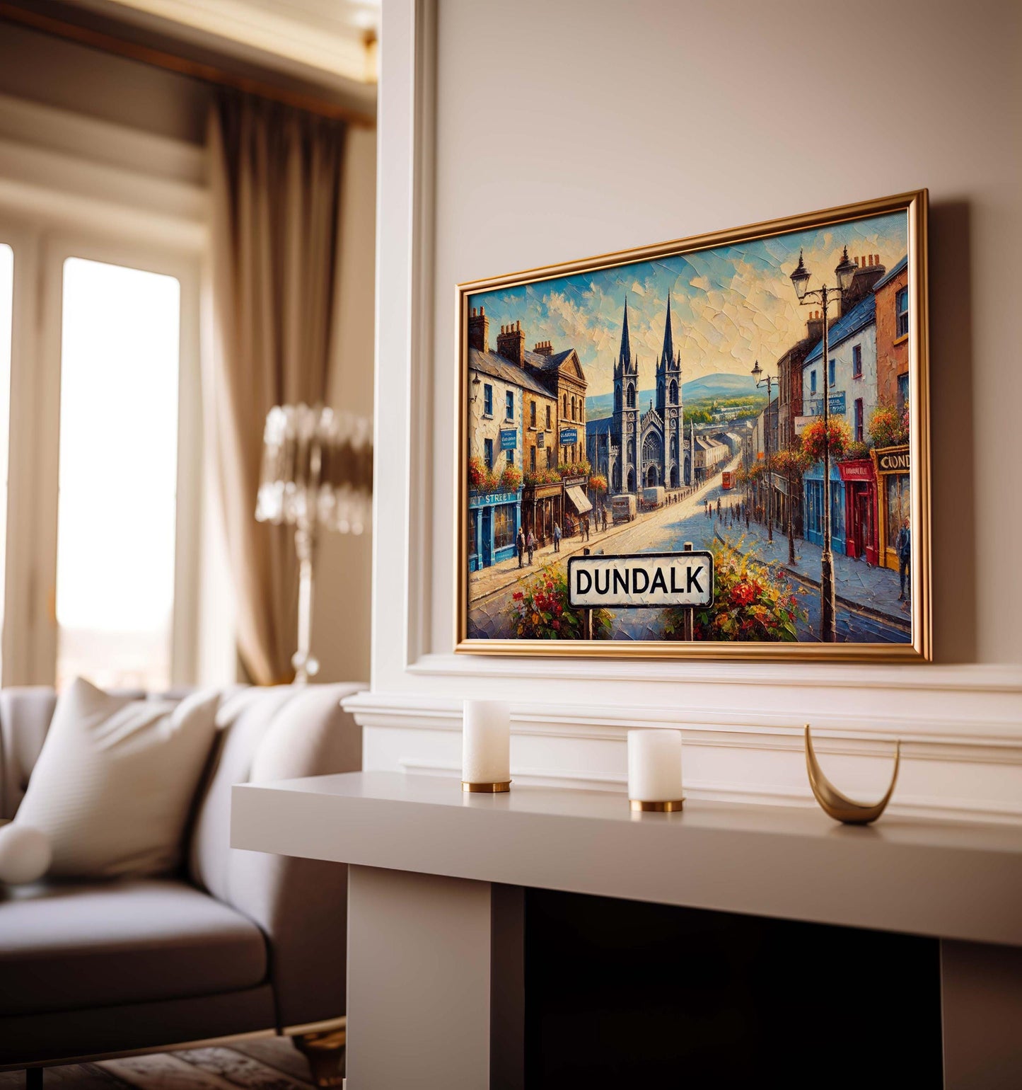 Dundalk Art Print - Irish City Wall Art, Travel Poster, Housewarming Gift, Ireland Decor, European Travel Print, Dundalk Ireland Gift
