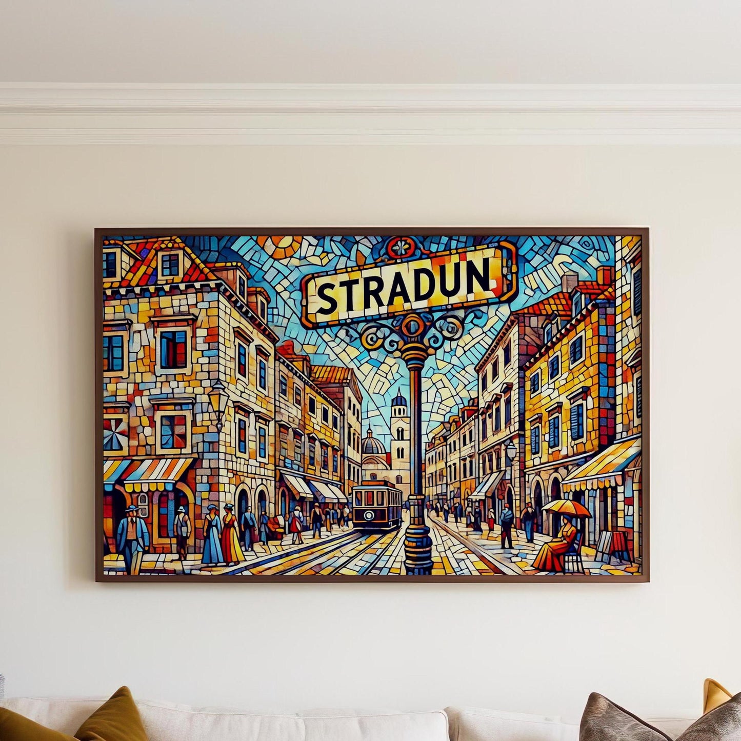 Stradun Wall Art Print - Dubrovnik Travel Poster, Croatia Decor, Housewarming Gift, Coastal Cityscape Artwork