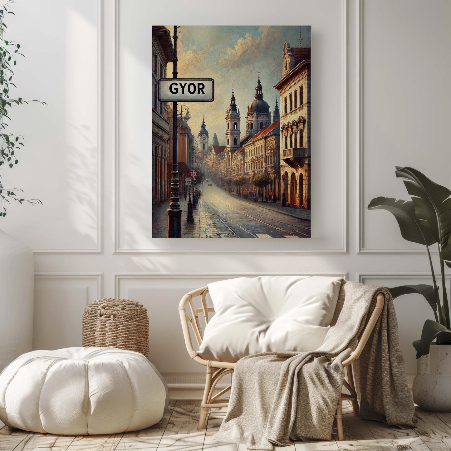 Gyor Art Print - Hungary City Wall Decor, Travel Poster, European Gift, Housewarming & Home Decoration, Gyor Travel Souvenir