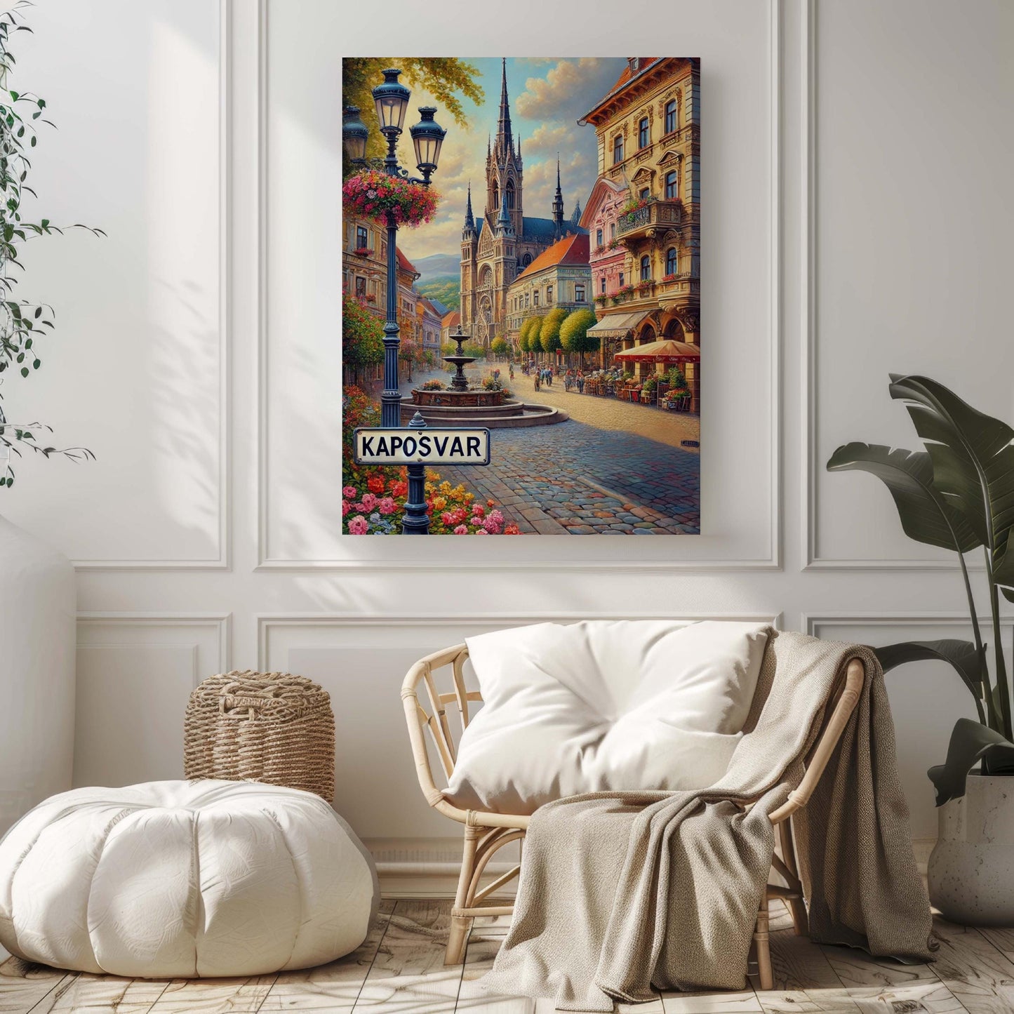 Kaposvar Art Print - Hungary City Wall Art, Travel Poster, European Gift, Housewarming Decor, Kaposvar Travel Print, Hungary Map Art