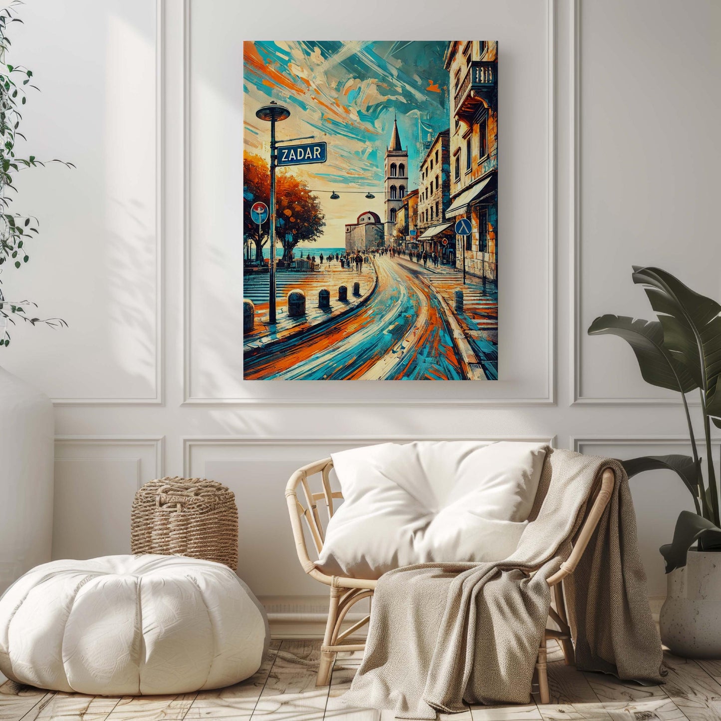 Zadar Art Print - Croatian City Travel Poster, European Wall Art, Housewarming Gift, Zadar Travel Print, Croatia Decor, Cityscape Artwork