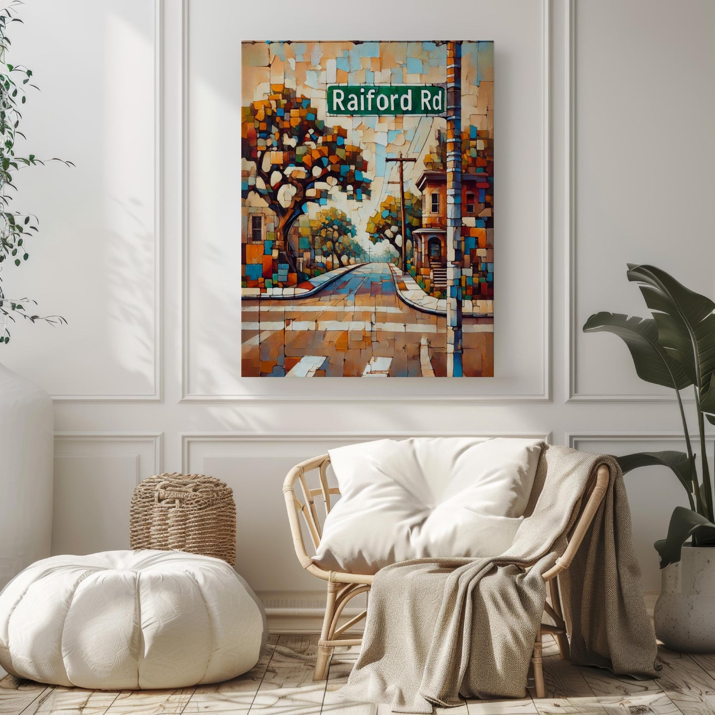 Raiford Road Wall Art Austin Print Texas Street Sign Travel Poster City Gift Souvenir, Modern Artwork for Home Decor or Gift Ideas