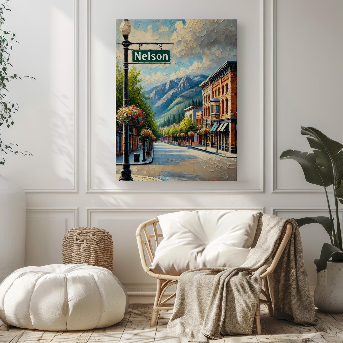 British Columbia Nelson Wall Art Print – Travel Poster & Canada Gift, British Columbia Home Decor, Housewarming Present, BC Travel Art
