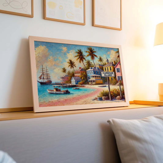 Harbour Island Bahamas Print: Pink Sand Beach Coastal Art