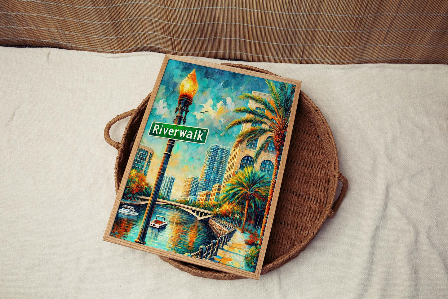Riverwalk Print Fort Lauderdale Wall Art, Florida Travel Poster, Riverwalk Wall Decor, Housewarming Gift, Fort Lauderdale Art, Travel Print