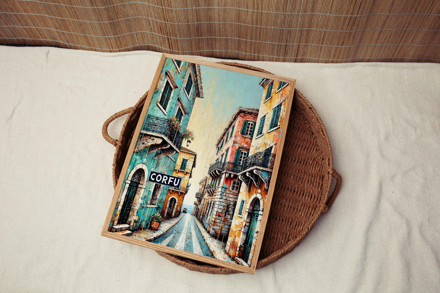 Corfu Art Print - Greek Travel Wall Art, European Corfu Poster, Housewarming & Gift Idea, Mediterranean Home Decor, Greece Artwork
