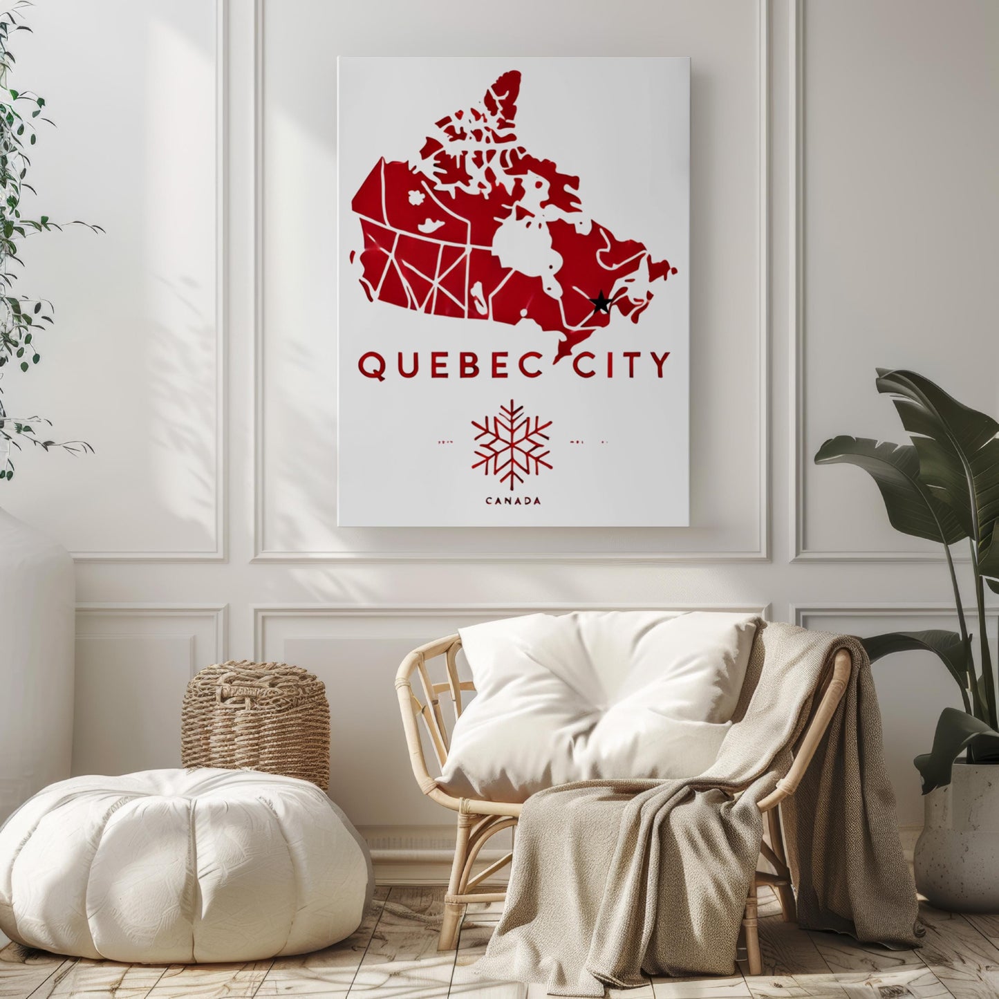 Canada Quebec City Wall Art Print, Travel Home Decor, Canada Gift & Housewarming, College Room Artwork, Unique Canadian Travel Poster