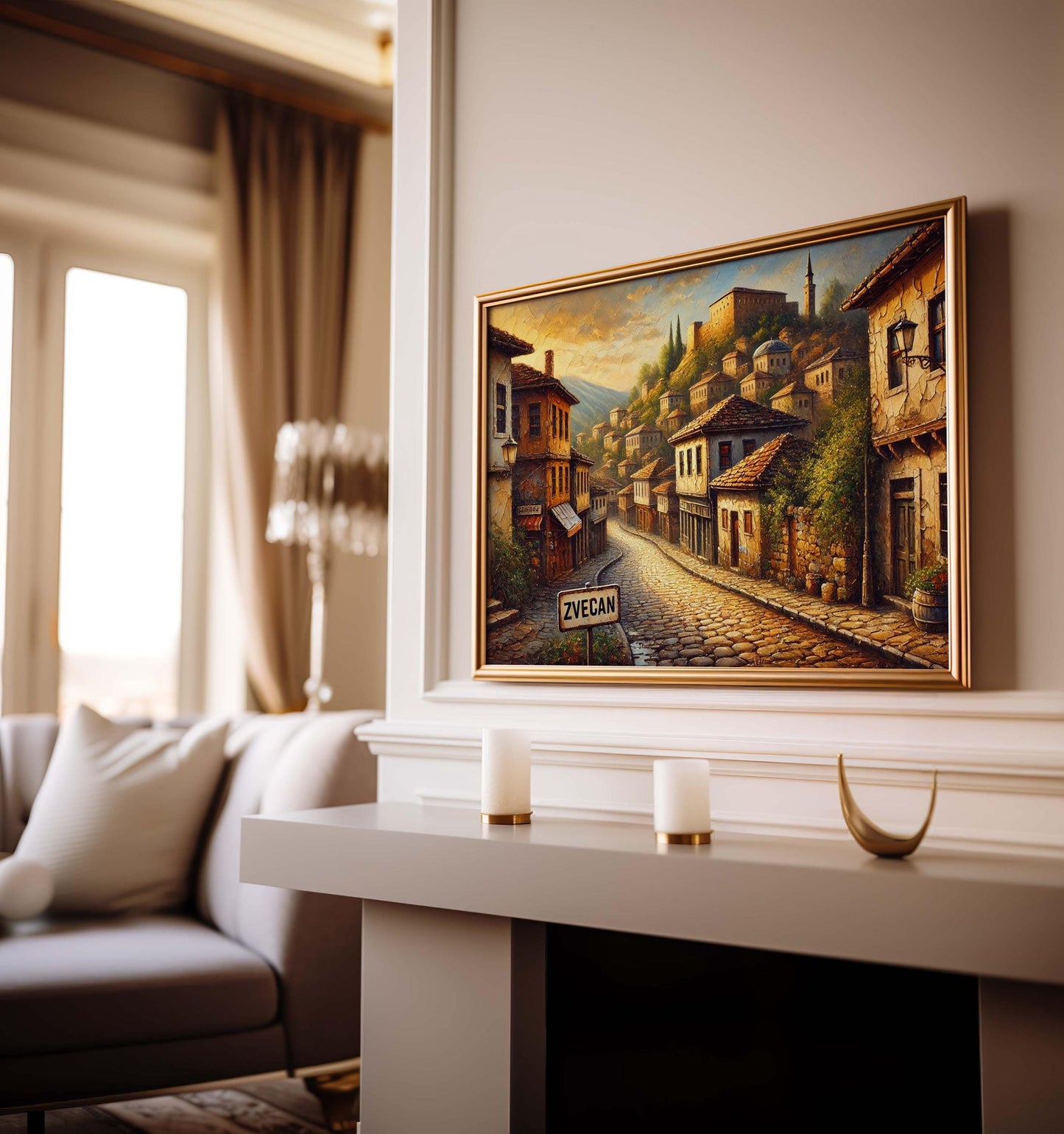 Zvecan Art Print - Kosovo City Travel Poster, European Wall Art, Zvecan Gift, Housewarming Decor, Unique Kosovo Artwork, Travel Home Accent
