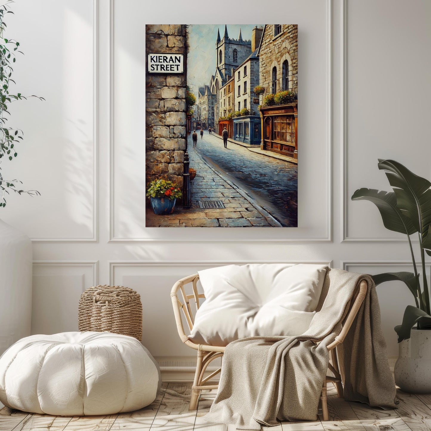 Ireland Kilkenny Kieran Street Wall Art Print, Travel Poster, City Map, Irish Housewarming Gift, Kilkenny Decor, Unique Ireland Artwork