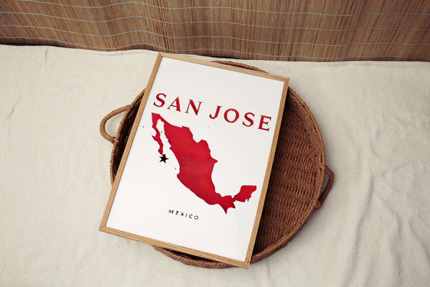San Jose Wall Art Print, Mexico Travel Home Decor, Housewarming & College Gift, Unique San Jose Mexico Map Poster