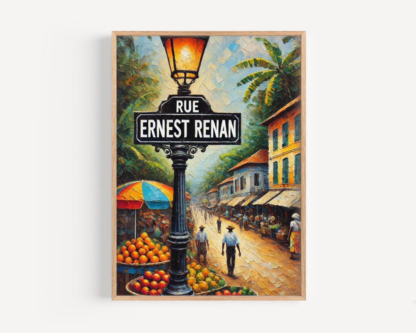Rue Ernest Renan Wall Art, Libreville Print, Gabon Travel Poster, Coastal City Decor, Tropical Scenery, Gift for Travel Lovers, African Art
