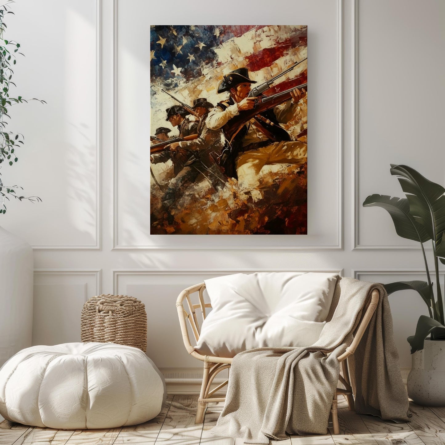 American War Abstract USA Wall Art Patriotic United States Independence Poster Home Decor