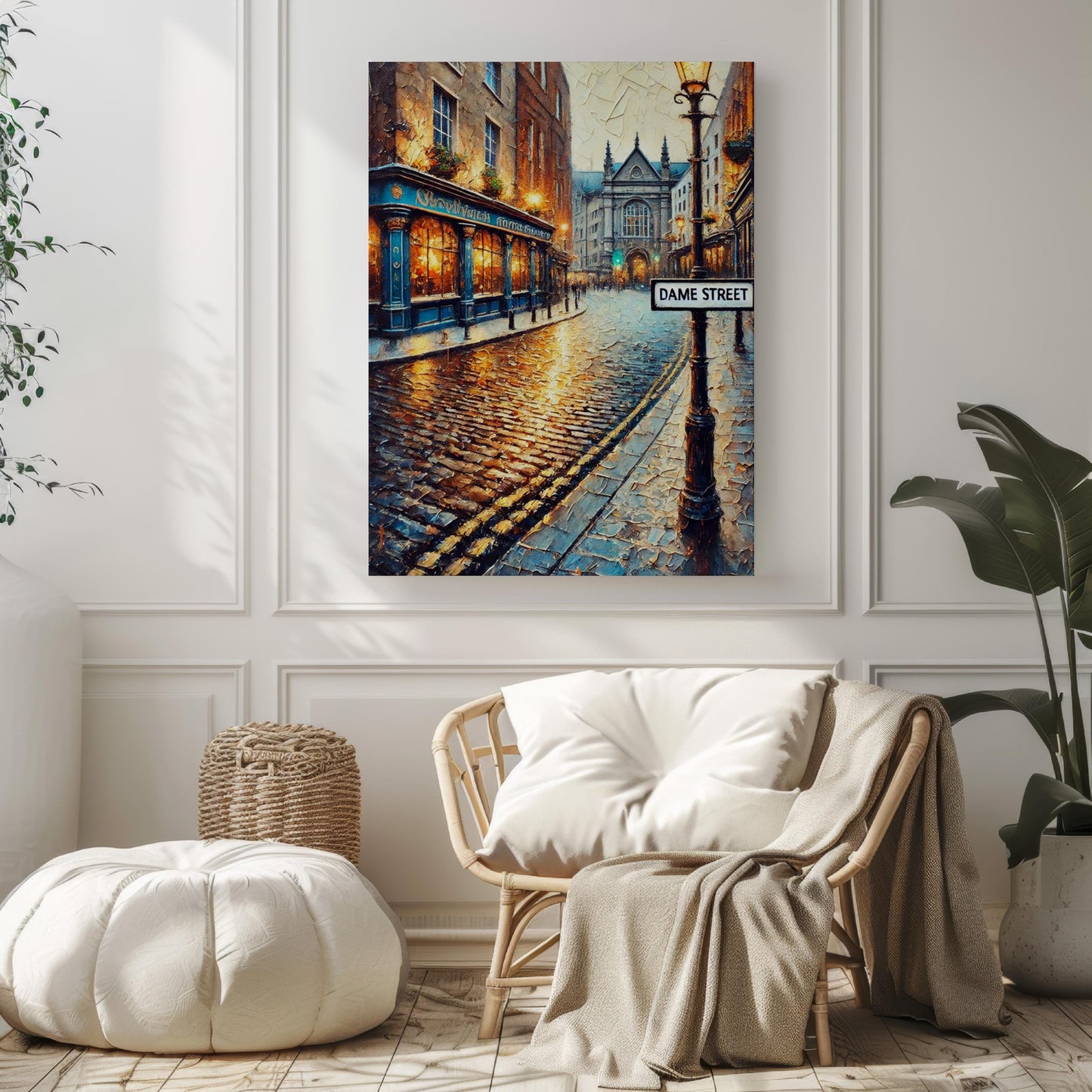 Ireland Dame St Wall Art, Dublin Print Travel Poster, Ireland Gift, Housewarming Decor, Irish Artwork, City Map Wall Decor