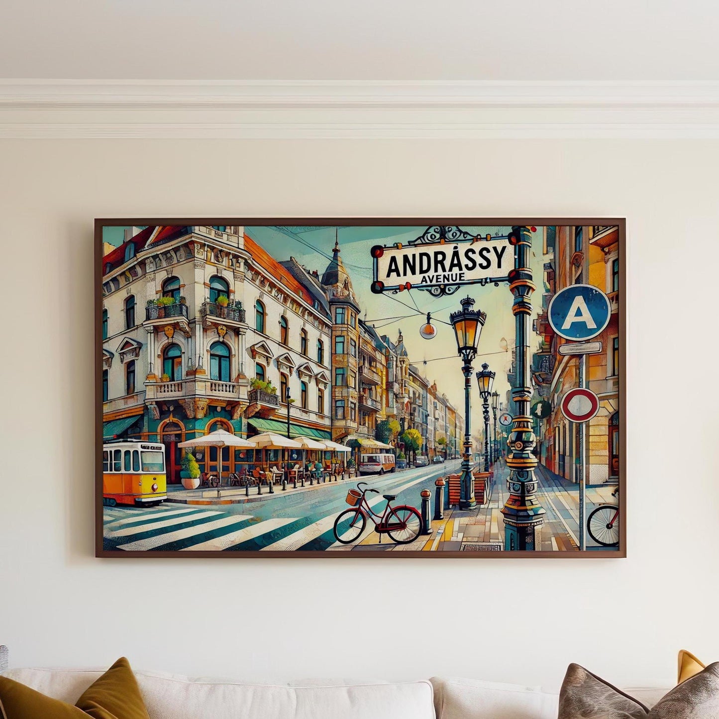 Andrássy Avenue Wall Art Print, Budapest Travel Poster, Hungarian Decor, Housewarming Gift, Hungary Art, Elegant Cityscape Illustration