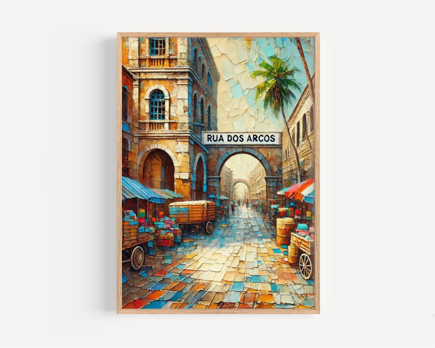 Maputo Rua dos Arcos Wall Art, Mozambique Travel Poster, Cultural Home Decor, Mozambique Souvenir, Vibrant City Street Print, Travelers Gift