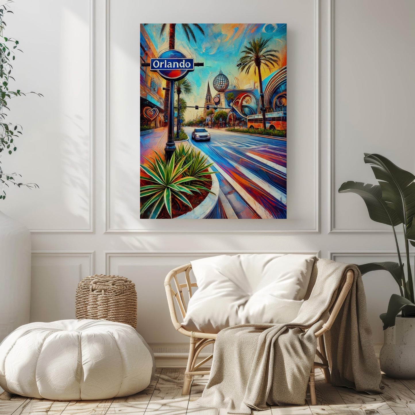 Orlando Wall Art Print - Florida Travel Poster, Housewarming Gift, USA Souvenir & Florida Decor for Home or Office