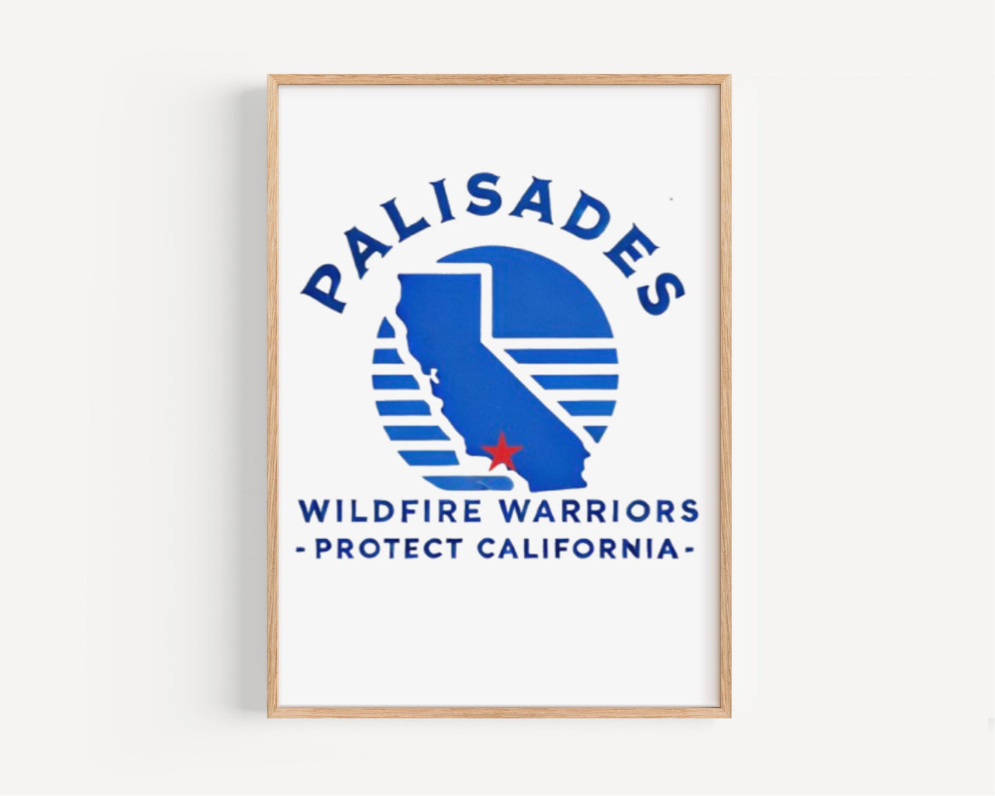 Palisades Wildfire Wall Art Print - California Travel Decor, Housewarming & College Gift, Modern CA Home Wall Art