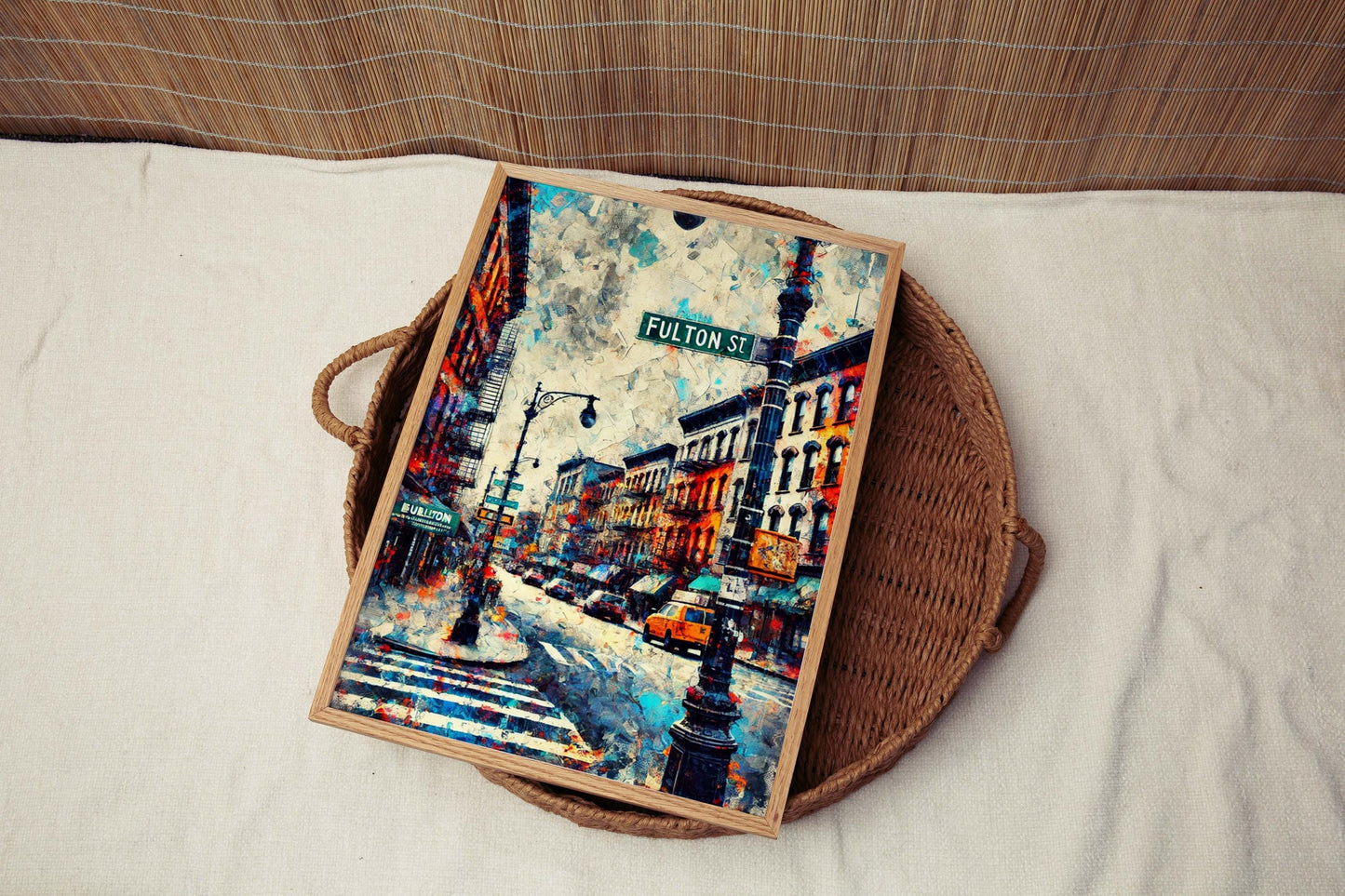 Brooklyn Art Fulton Street Wall Art Print, Brooklyn Gift, Travel Poster, New York Artwork, Housewarming Decor