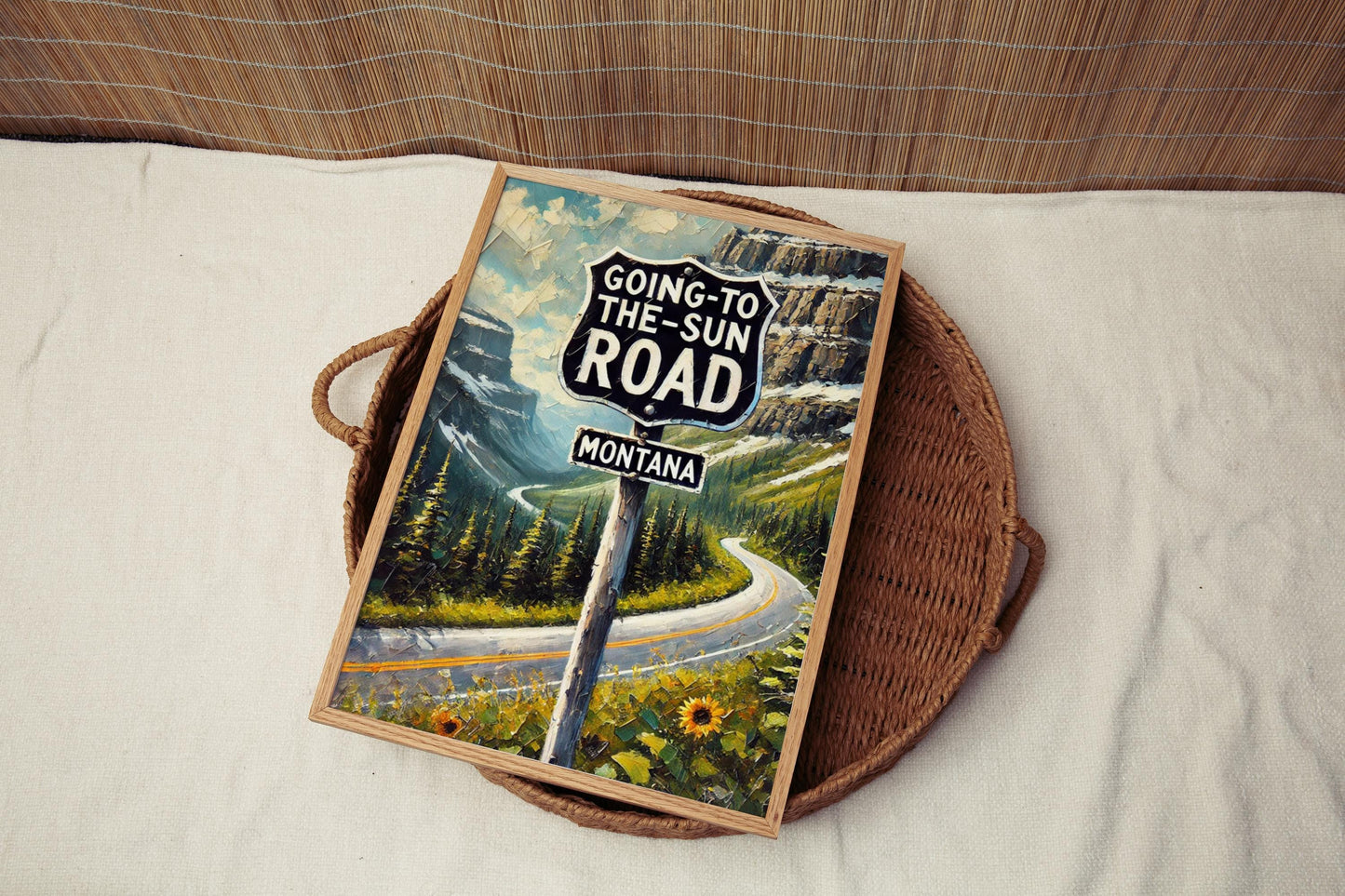 Going to the Sun Road Wall Art, Glacier National Park Print, Montana Art, “City” Gift, Travel Souvenir, Travel Poster, “State” Art