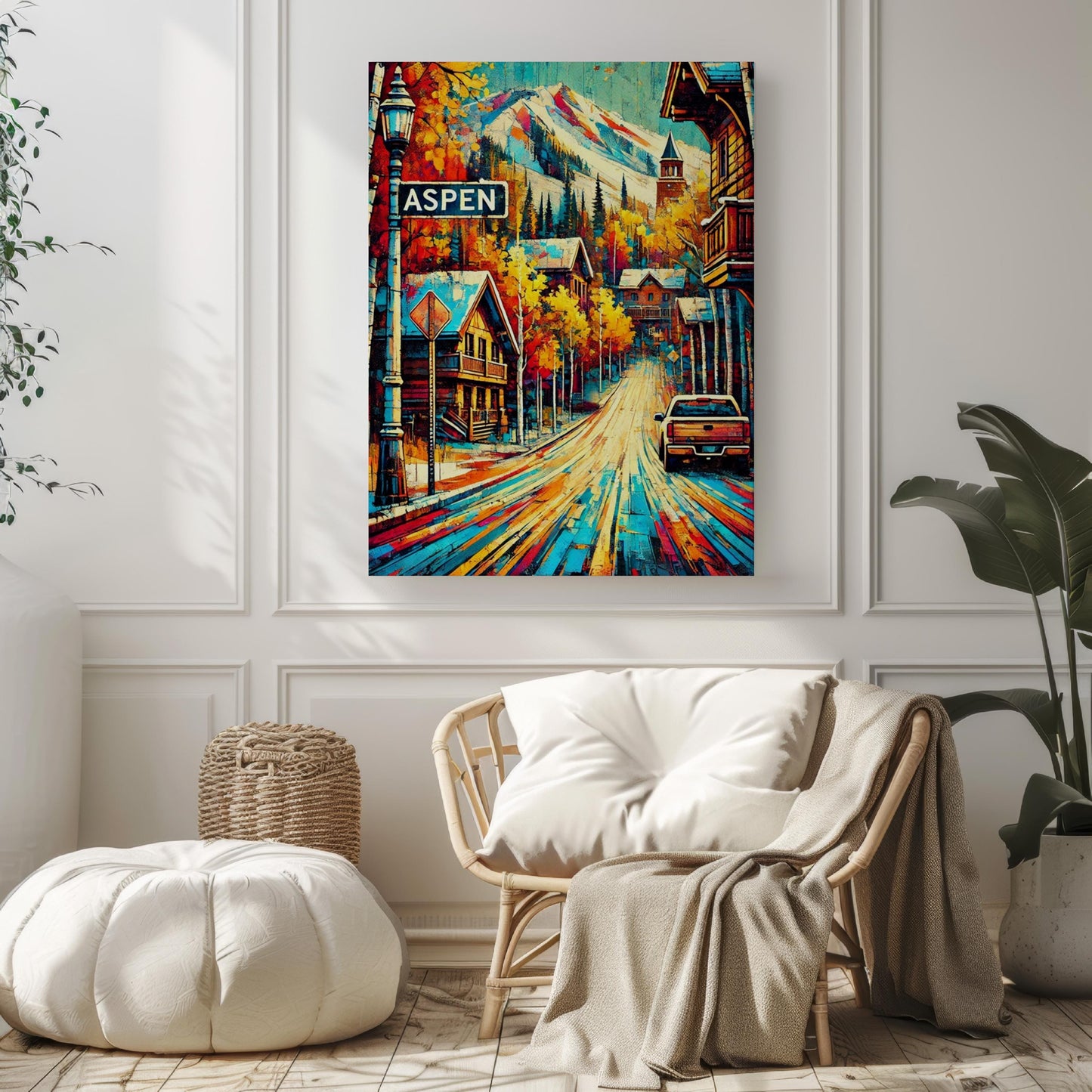 Aspen Wall Art Colorado Print Travel Poster Mountain Landscape USA Gift Housewarming Souvenir Nature Decor