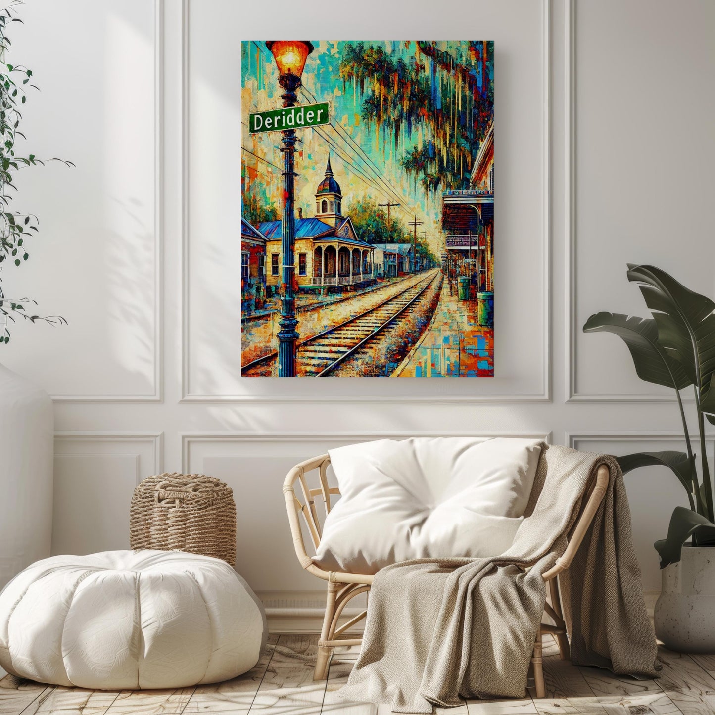 Louisiana DeRidder Wall Art Print - Travel Poster, Housewarming Gift, American Souvenir & Louisiana Decor