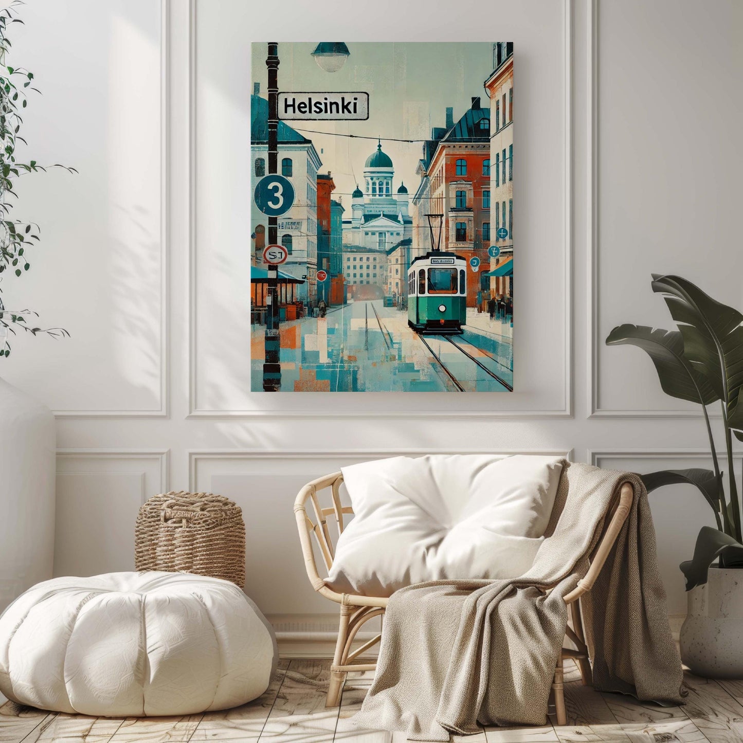 Helsinki Art Print - Scandinavian Wall Art, Finland Travel Poster, Housewarming Gift, European Artwork, Modern Helsinki Decor