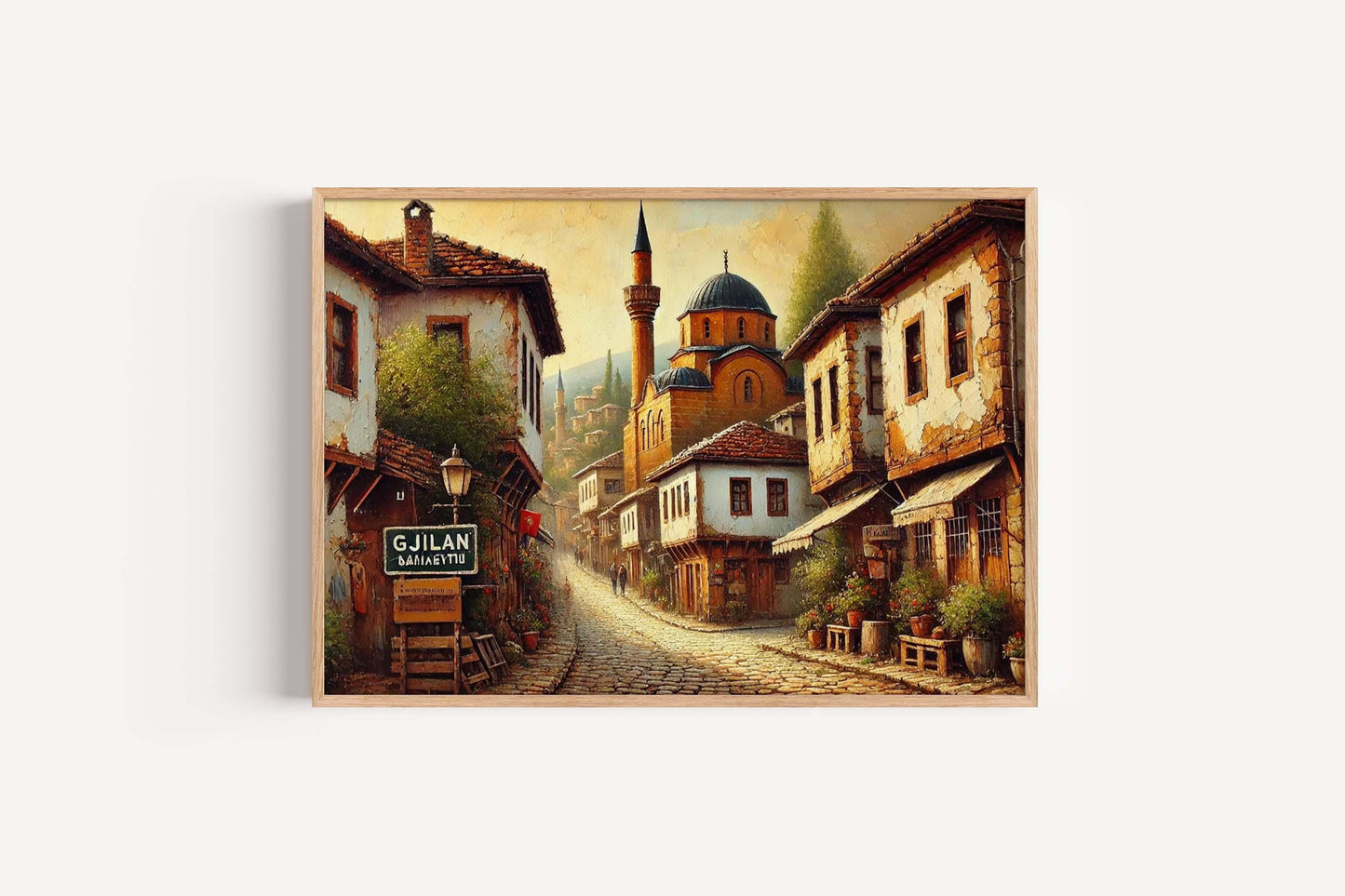 Gjilan Art Wall Print - Kosovo Travel Poster, European City Gift, Housewarming Decor, Gjilan Wall Art Map, Unique Kosovo Artwork