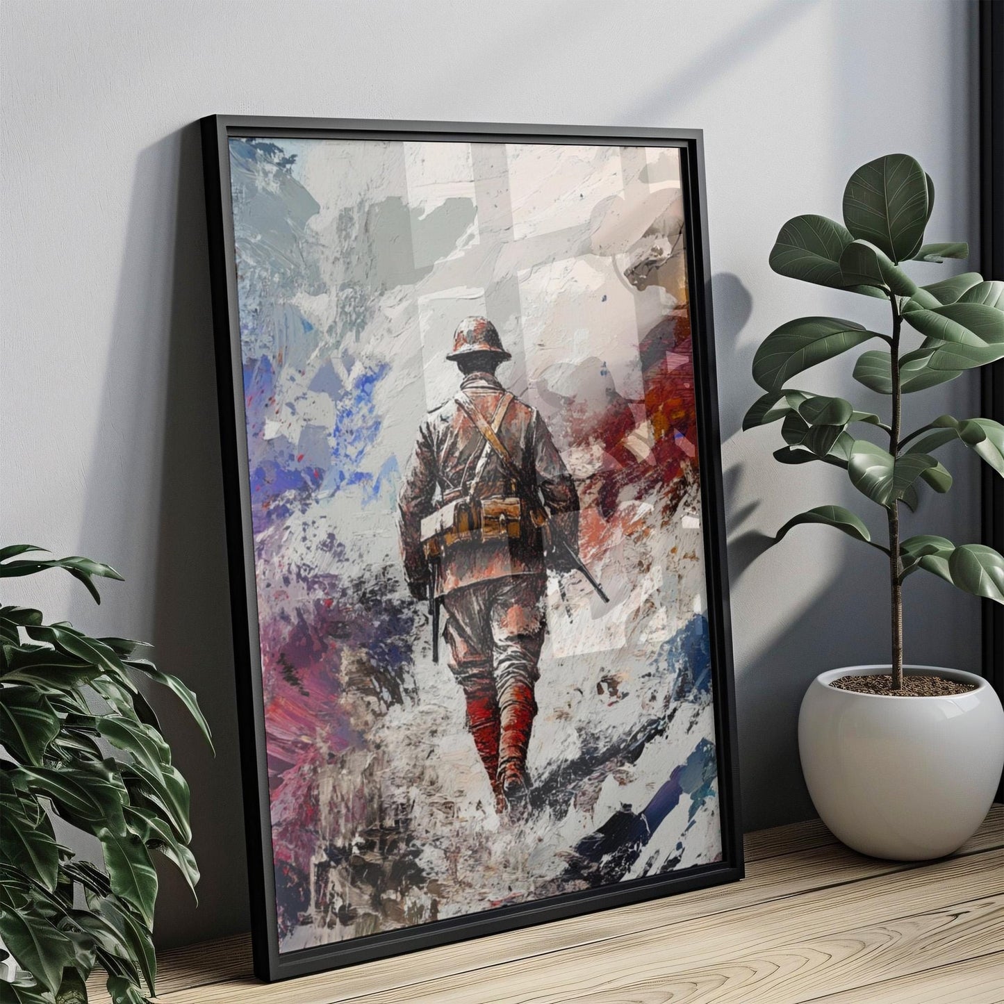 American Troop Art Abstract USA Wall Art Patriotic United States Poster American Independence Home Decor