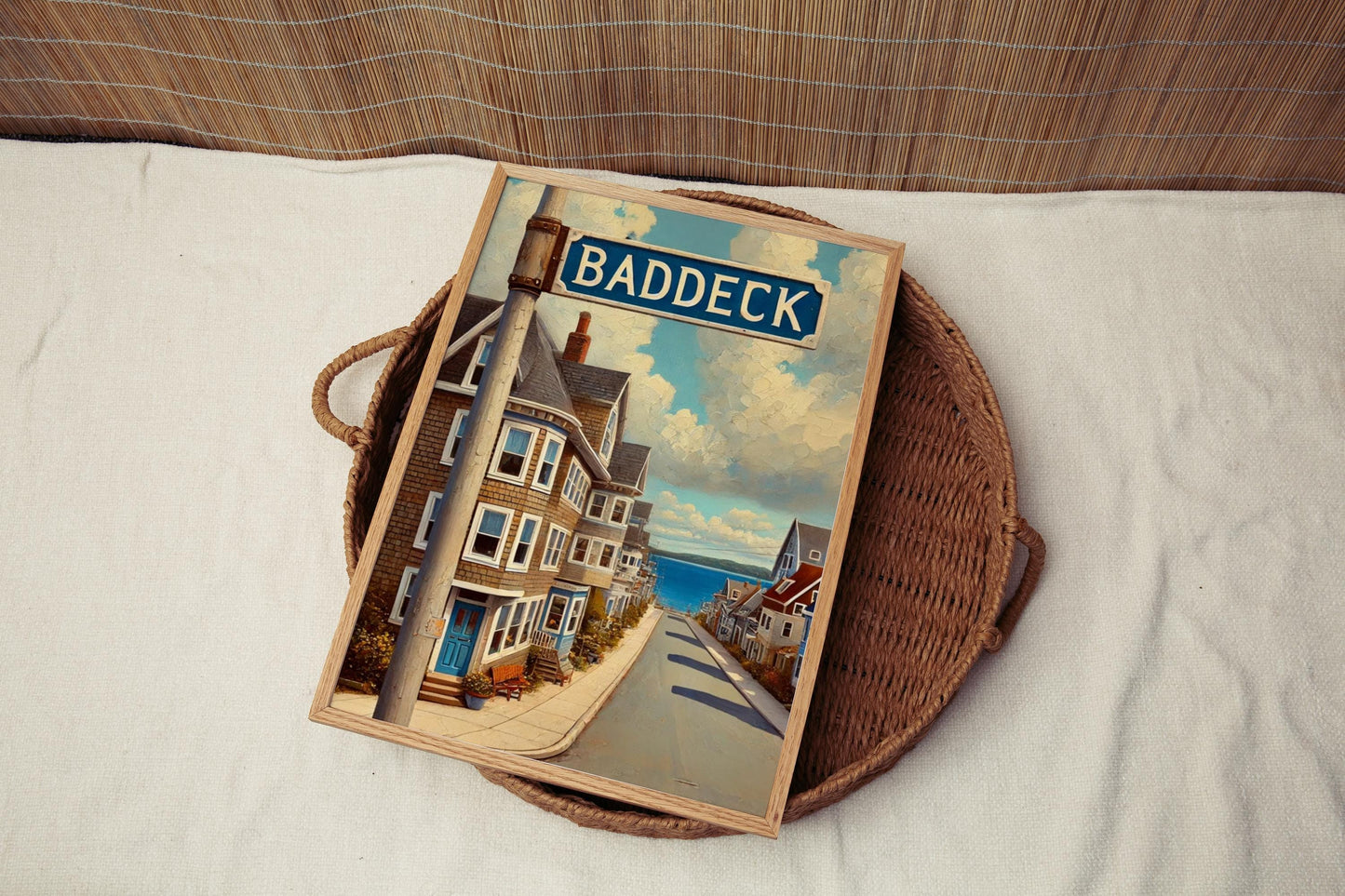 Art Baddeck Wall Art Print - Nova Scotia Travel Poster, Coastal Home Decor, Canada Souvenir & Housewarming Gift