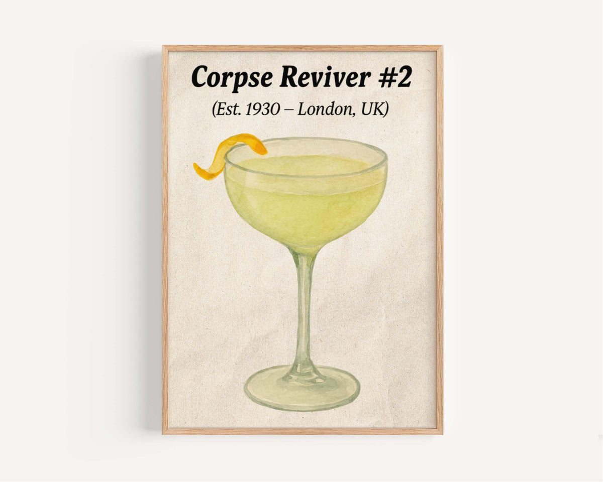 Corpse Reviver #2 Cocktail Wall Art