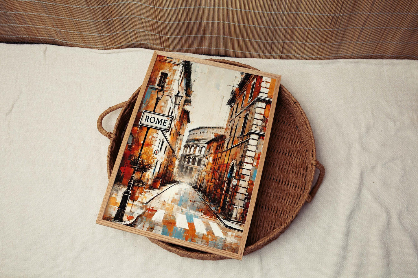 Rome Art Wall Print - Italian Travel Poster, Rome Artwork for Home Decor, European Gift, Housewarming & Italian Inspired Wall Art