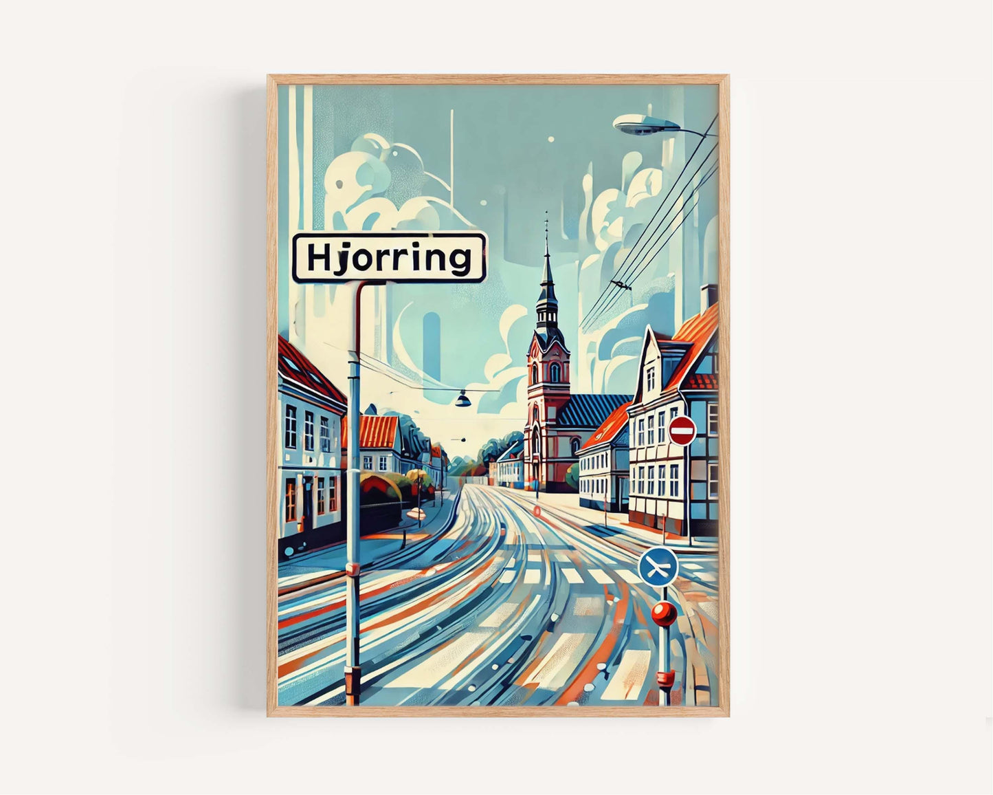 Hjorring Art Print - Denmark City Wall Art, Travel Poster, European Home Decor, Housewarming Gift, Scandinavian Travel Print