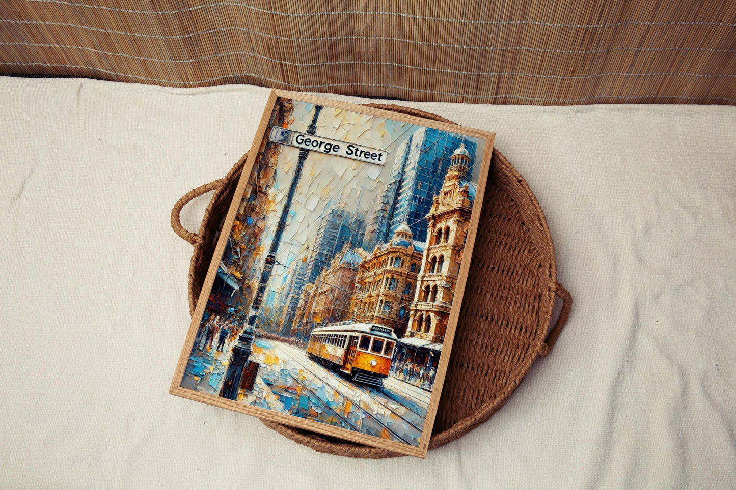 Sydney Wall Art George Street Print Travel Poster Australia Gift Housewarming Souvenir Sydney Cityscape Home Decor