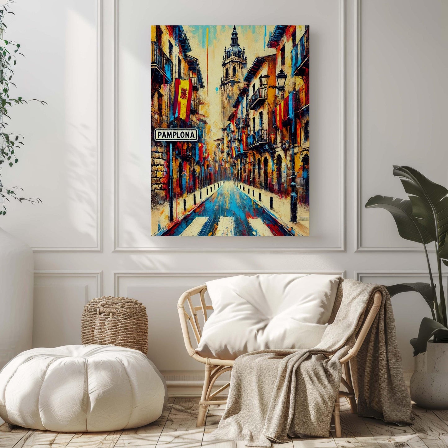 Pamplona Art Print - Spain City Wall Decor, Travel Poster, European Home Gift, Housewarming & Pamplona Travel Souvenir